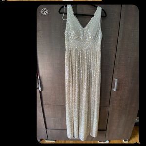 Champagne Sequins Prom Dress